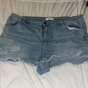 Forever 21 distressed jean shorts